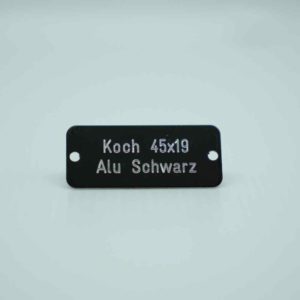 Sonnerieschild Aluminium 45 x 19 mm (schwarz)_Koch_front